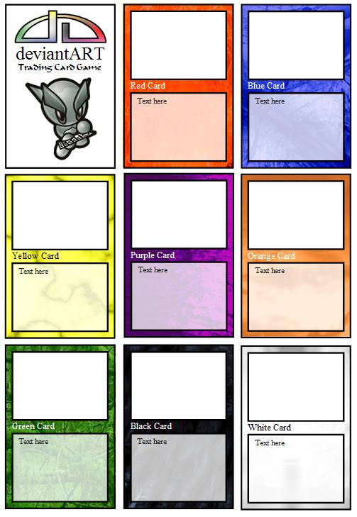 Gallery For > Character Trading Cards Template