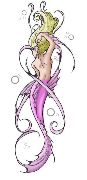Mermaid Tattoo Coloured by ~NeneRomanovagirl on deviantART