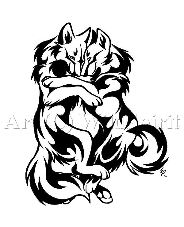 Cuddle Wolves Tattoo Design by *WildSpiritWolf on deviantART