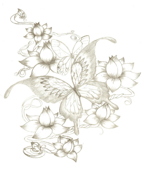 butterfly tattoo | Flower Tattoo