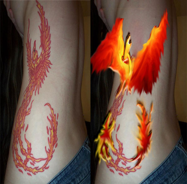 Tiffany's Firebird tattoo