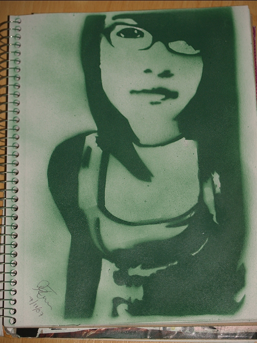 Self Portrait stencil by lescerceaux on deviantART