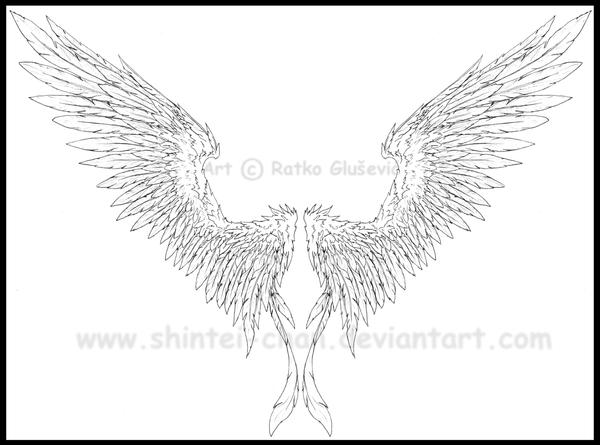 Feathered Angel Wings by
