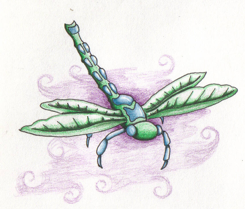 Green Dragonfly - dragonfly tattoo