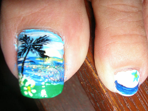 beach nail art