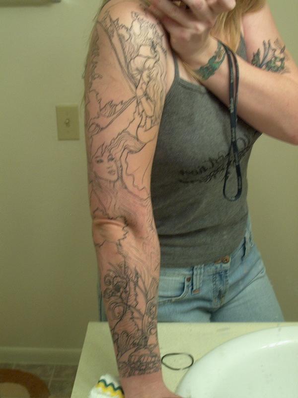 Full Sleeve Tattoo WIP 2 - sleeve tattoo