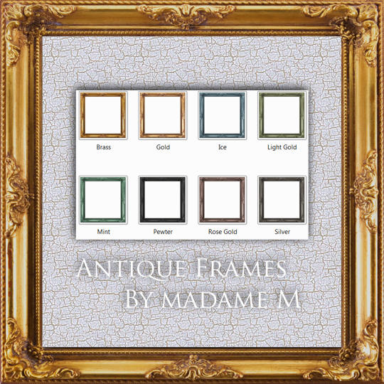 Antique Frame Pack I square by MadameMstock on deviantART
