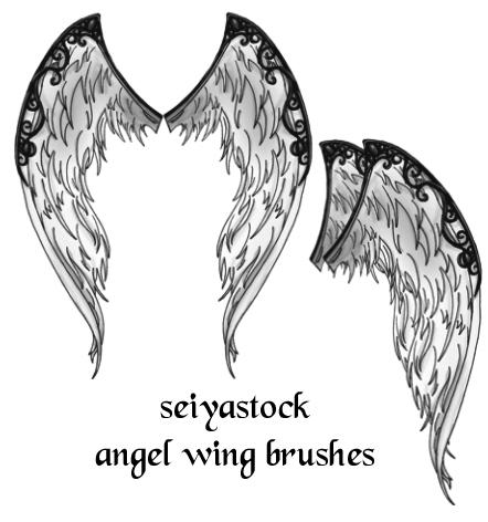 Ornate Angel Wing brushes by seiyastock on deviantART