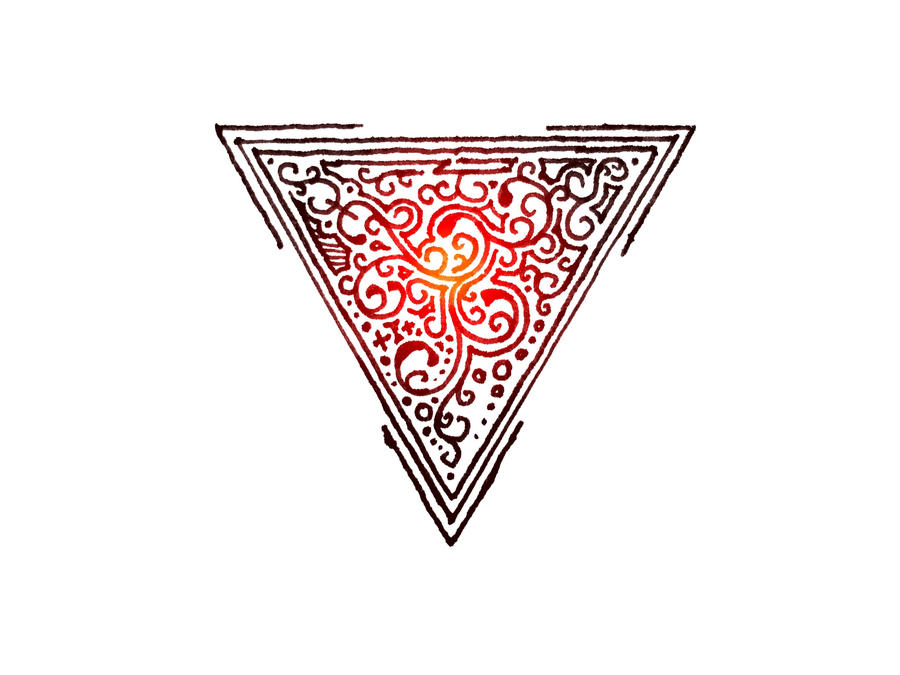 triangle tattoo by