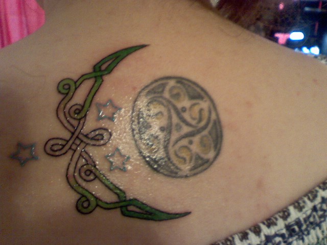 celtic moon tattoo
