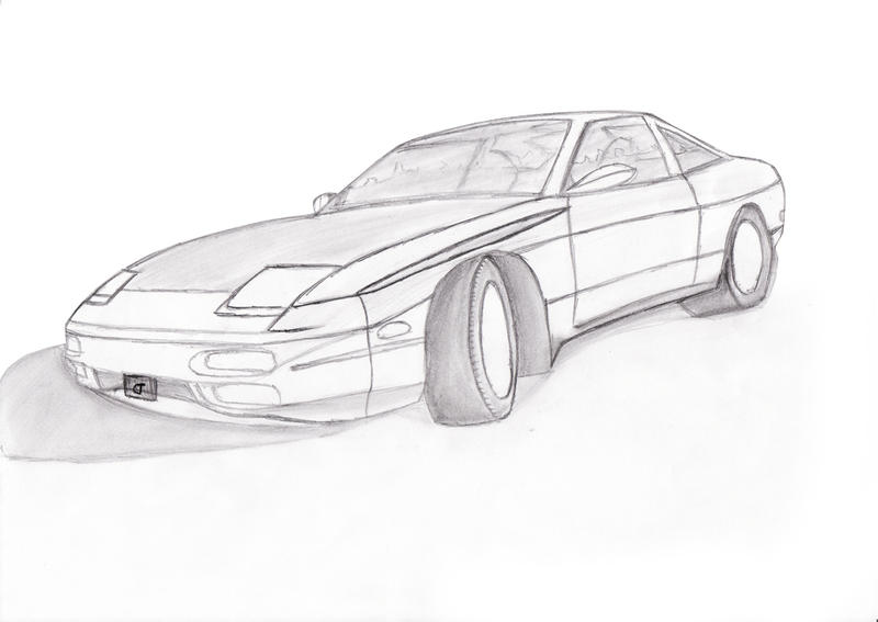 How to draw a nissan 240sx #10