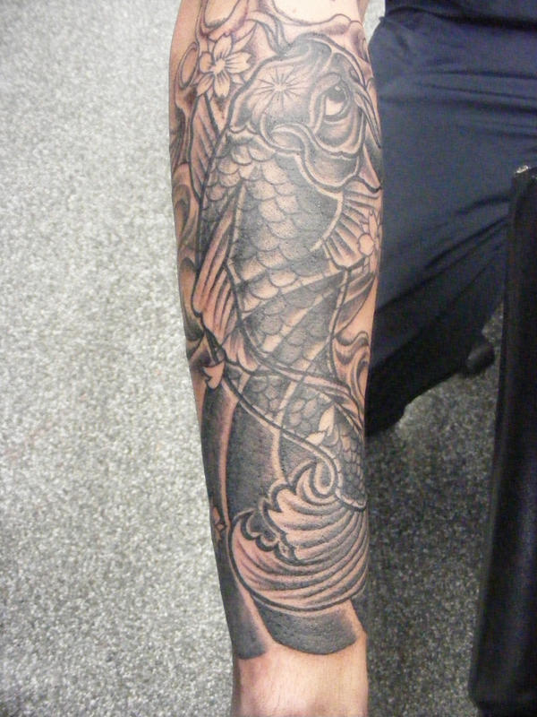 koi fish tattoo designs Koi forearm