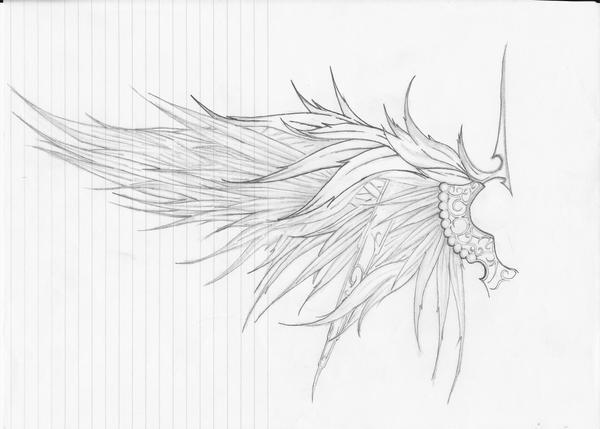 Angel Wing Sword Side by anghellic7 on deviantART angel wing drawings