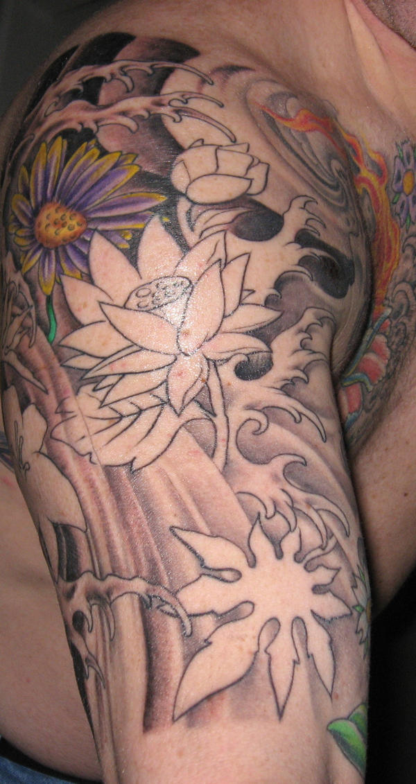 Flower sleeve - Update 2 | Flower Tattoo