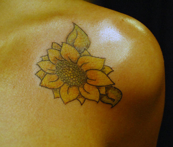 SunFlowers, Left shoulder.. - shoulder tattoo