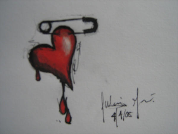 Broken Heart Tattoo Design. Tattoo Designs by Elizabeth