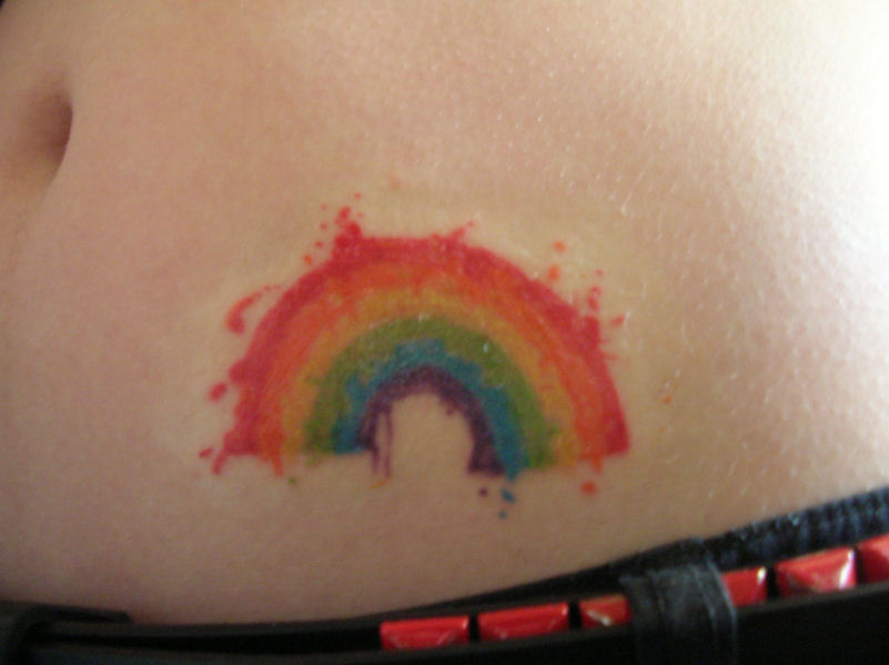 Rainbow Splatter'D Tattoo