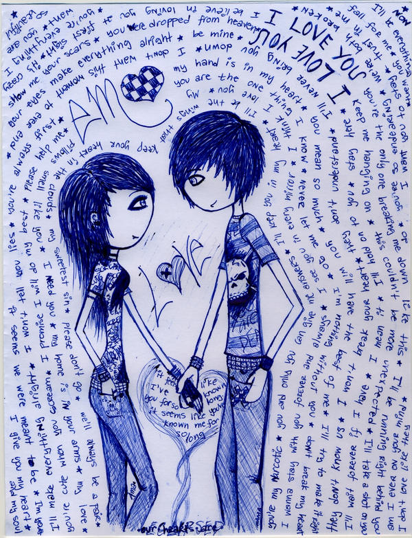 emo love cartoons images. Emo Love -i love you by
