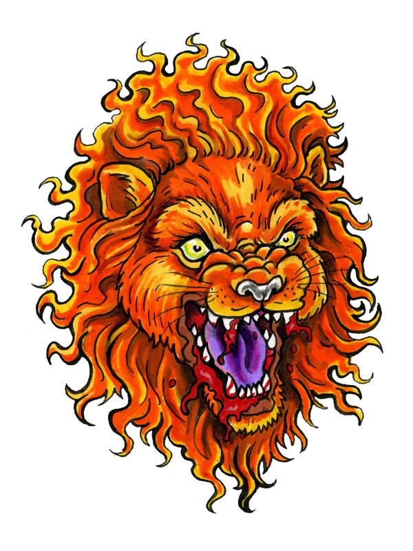 tribal lion tattoos for men. lion tattoos