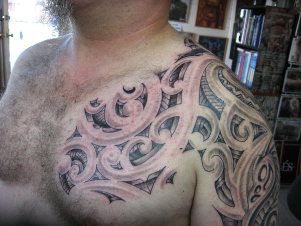 chest tattoos for men My style tribal 2