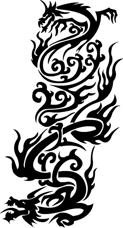 tattoo designs dragon. Dragon Tribal Tattoo Designs