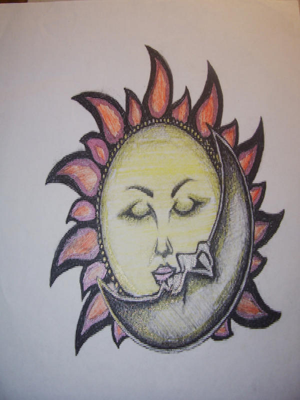 sun and moon tattoos Kiss the Moon