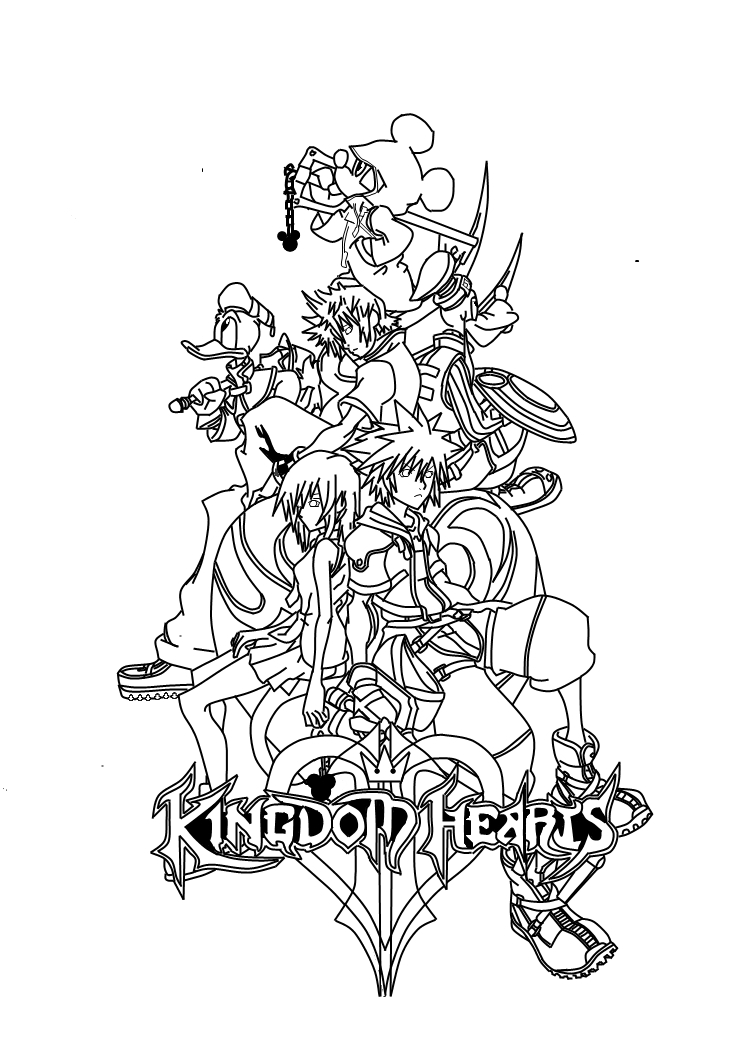 kingdom hearts coloring pages Kingdom hearts 2 coloring