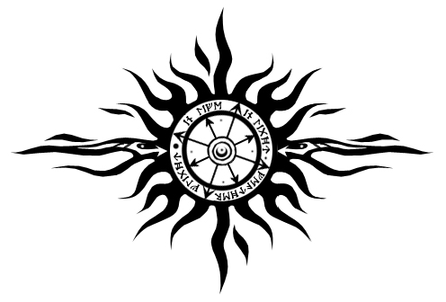 sun tattoo design. Chaos Sun tattoo design