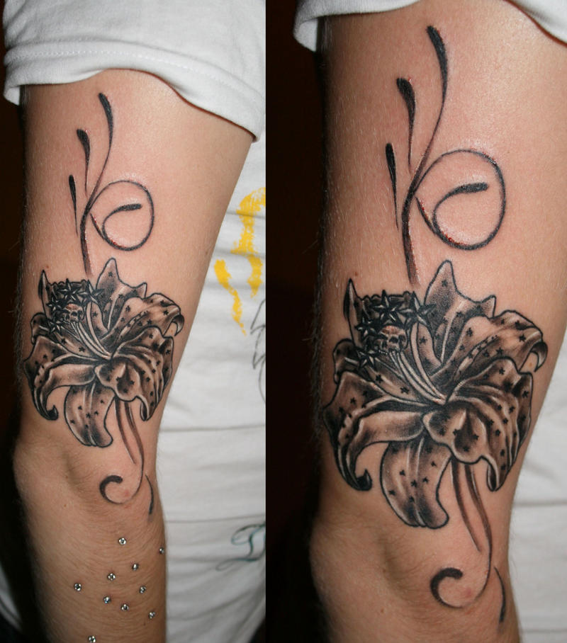 Flower Stars Skull TaT | Flower Tattoo