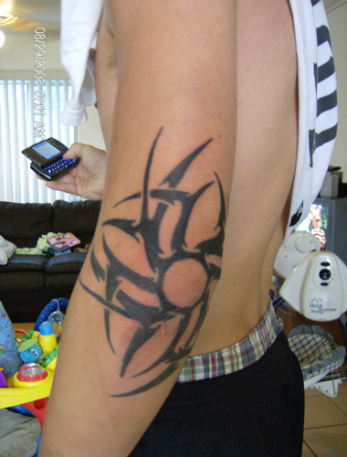 elbow tattoos. Tribal Elbow Tattoo by