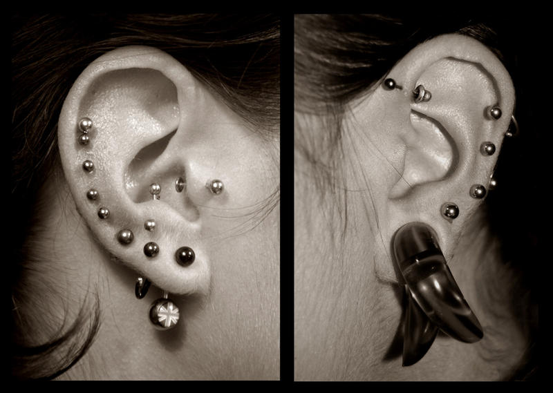 The human ear seems to draw most attention in terms of body piercing.