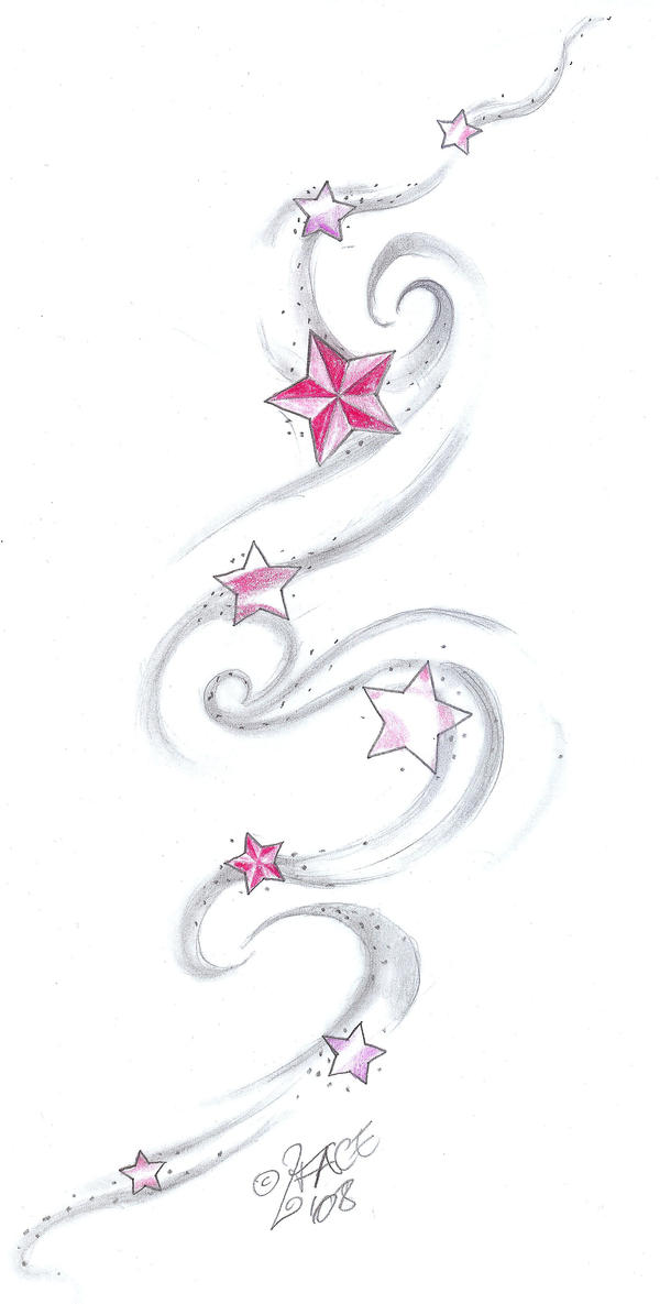 Star Tat Design shading - sleeve tattoo