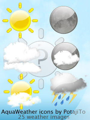 weather icons. AquaWeather Icons by ~PotajiTo