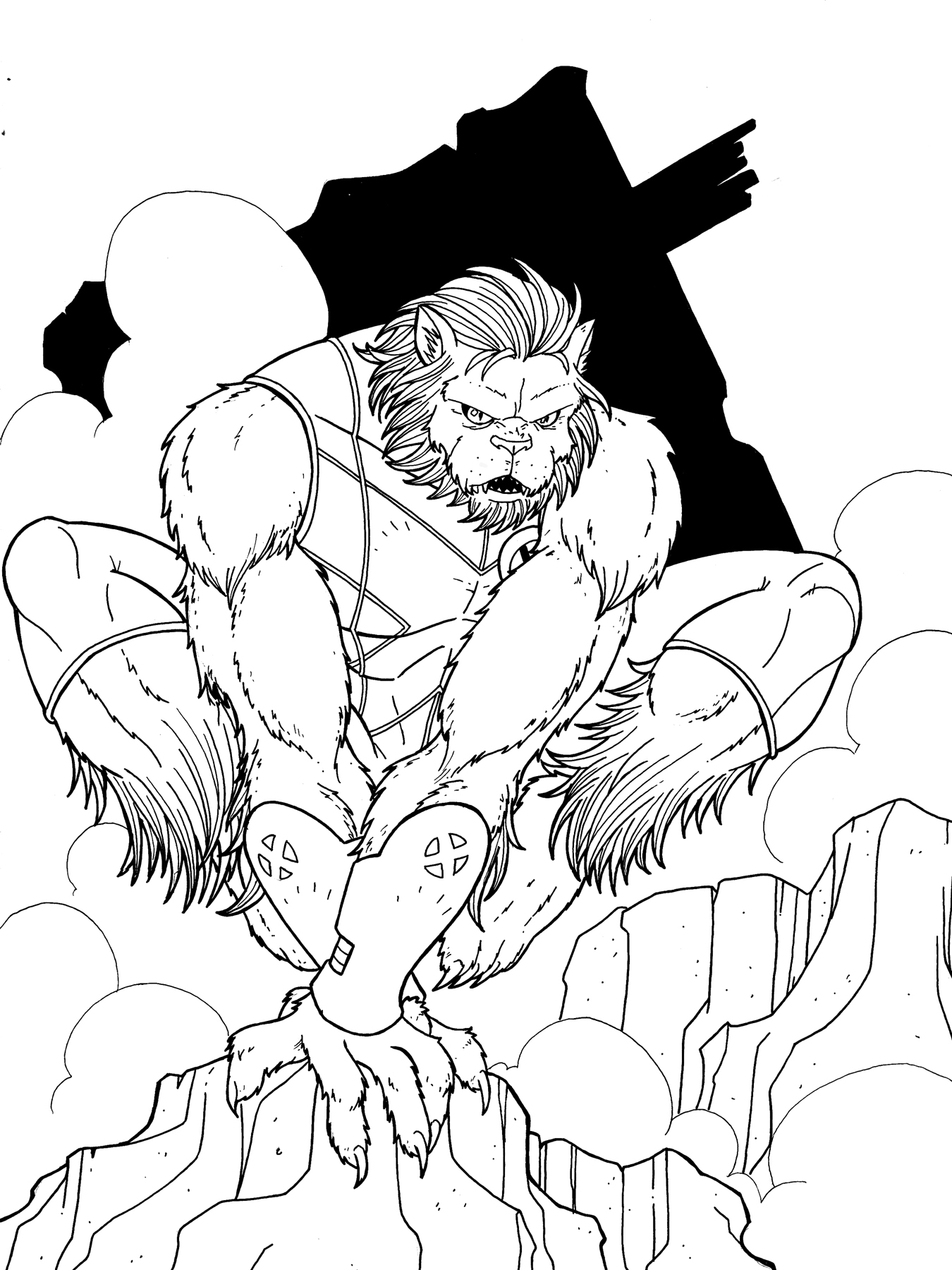 x men coloring pages beast body - photo #26