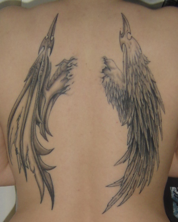 Wings Tattoo Finished by CatherineOC on deviantART