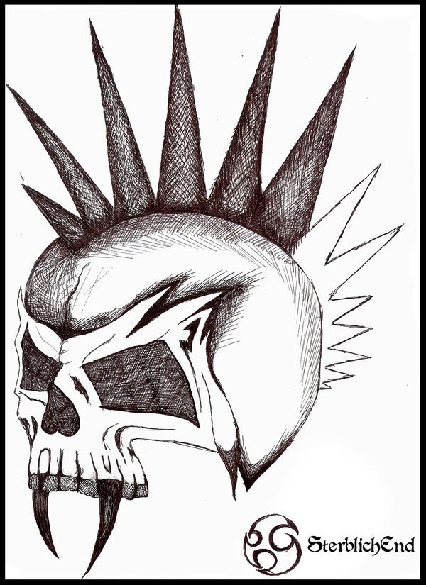 Punk Skull by SterblichEnd on deviantART
