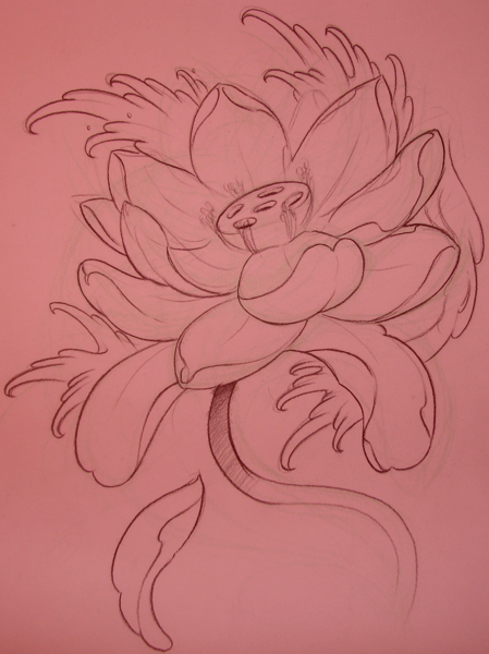 Lotus Flower Tattoo Outline. lotus flash 02 - flower tattoo