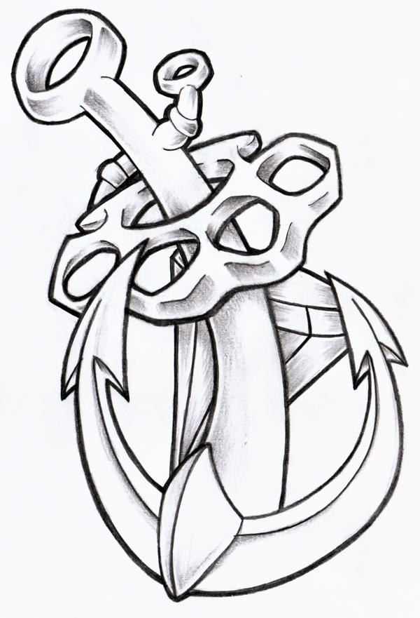 anchor tattoos Anchor Knuckles and Diamond