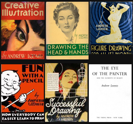[Image: Andrew_Loomis_books_by_QuicheLoraine.png]