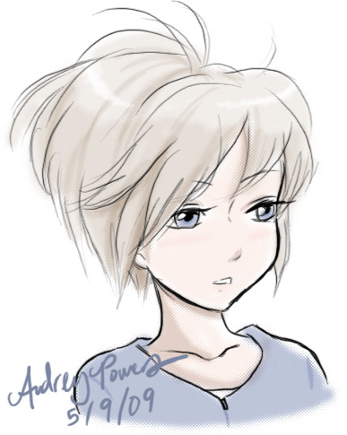 Anime Girl Short Hairstyles Drawings Short haired girl by yunyin