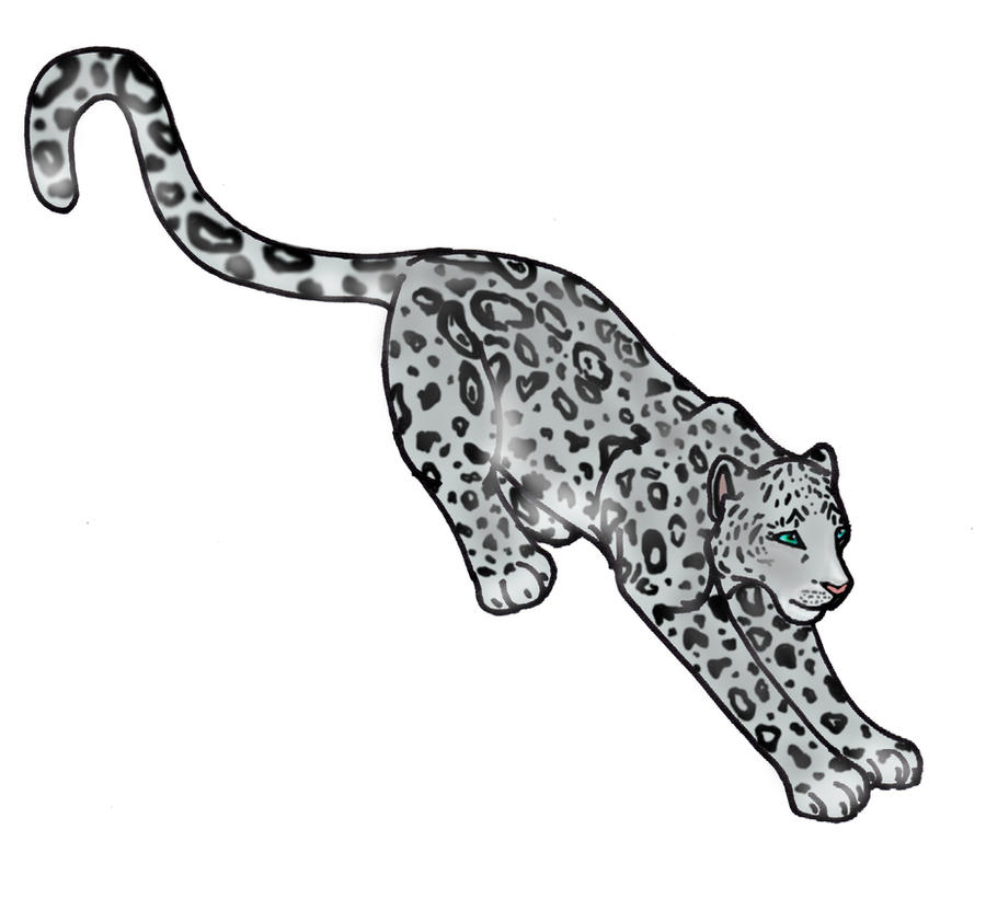snow leopard clipart - photo #12