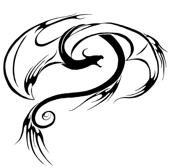 swirly tattoo. Swirly fire dragon tattoo by