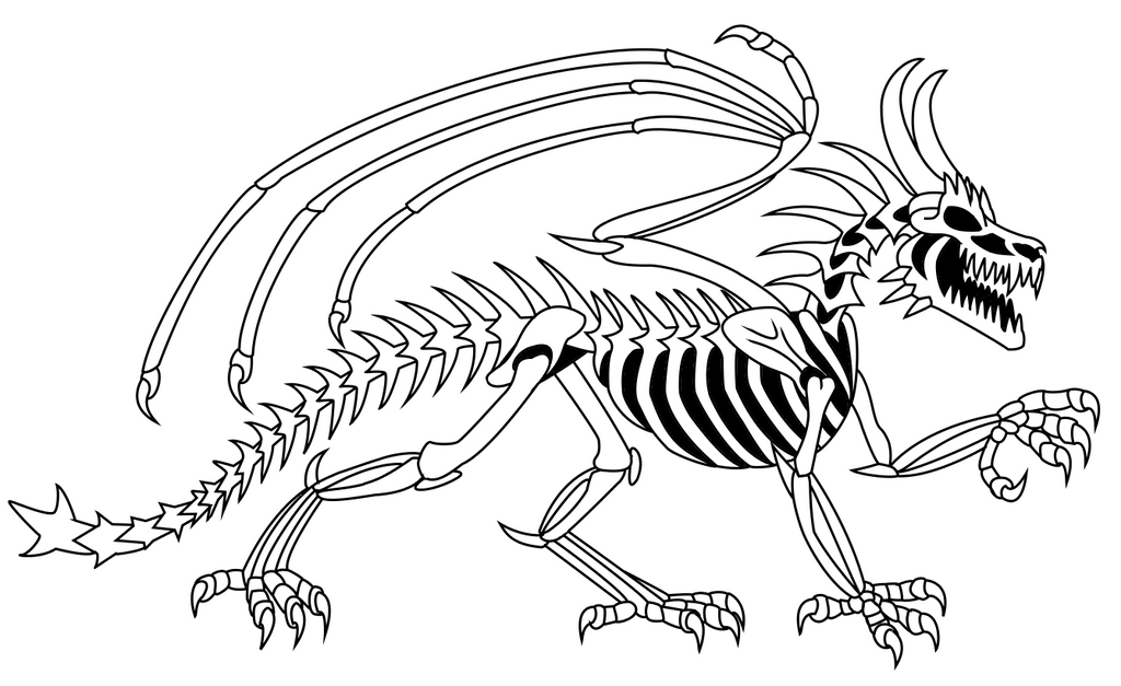 Dragon Skeleton Tattoo by ~qwerty1198 on deviantART
