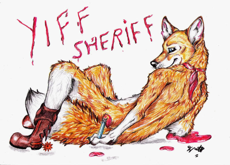 Yiff sheriff by ZairaHusky on deviantART