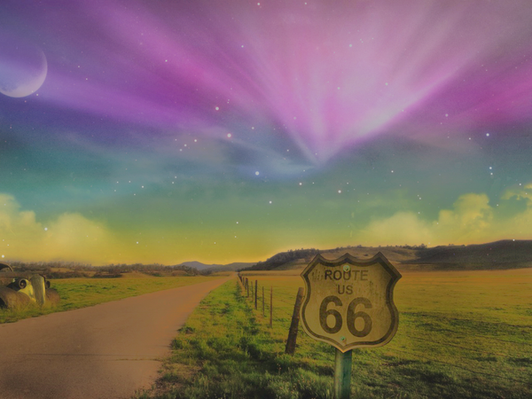Wallpaper Route 66 With Aurora by kami96 on deviantART
