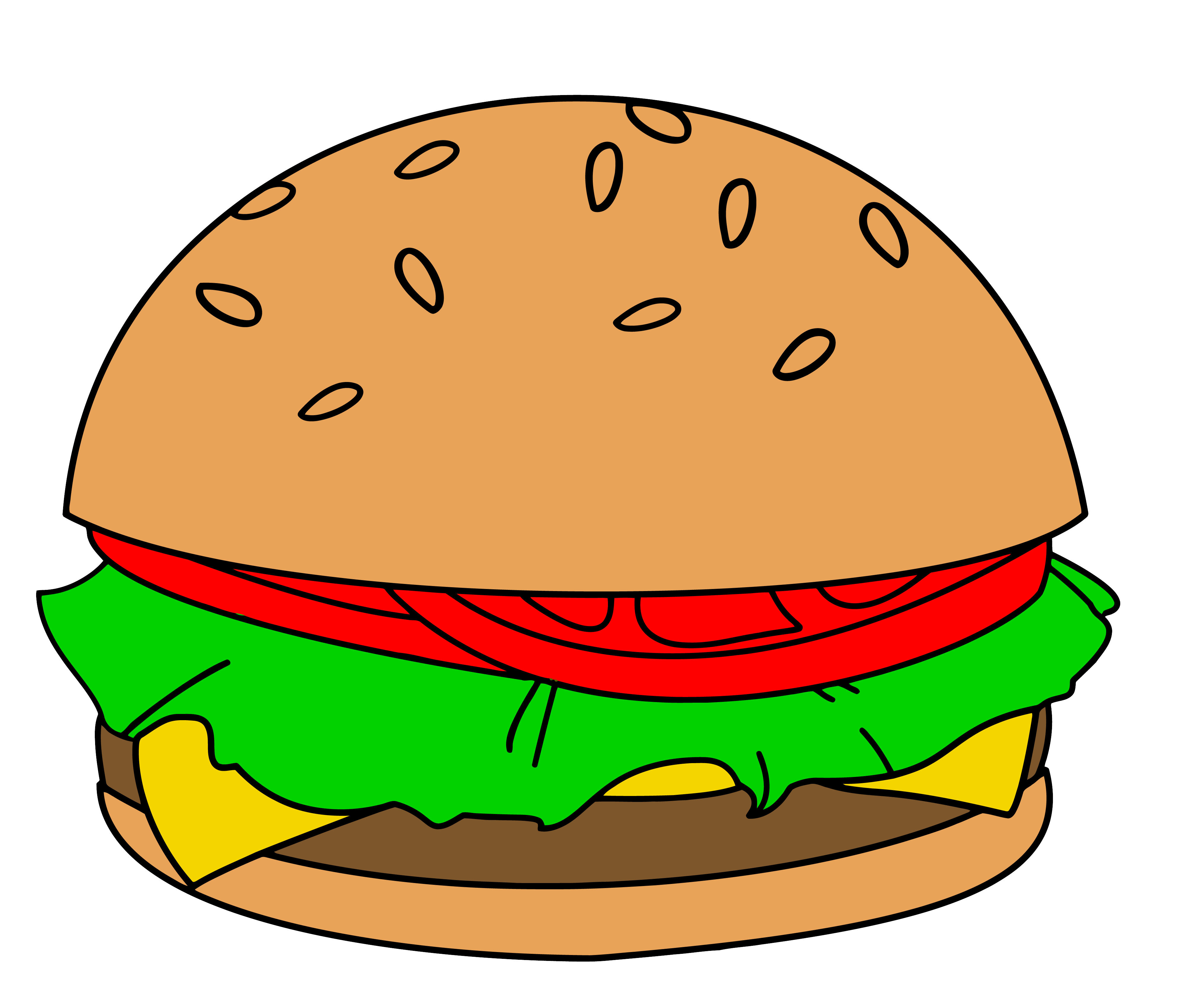 cute cartoon burger