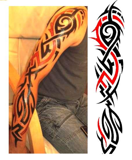 half sleeve tattoos tribal