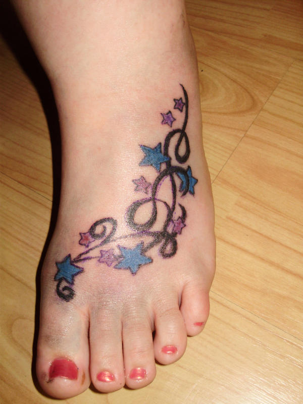 foot tattoos stars. Foot Star Tattoo 8