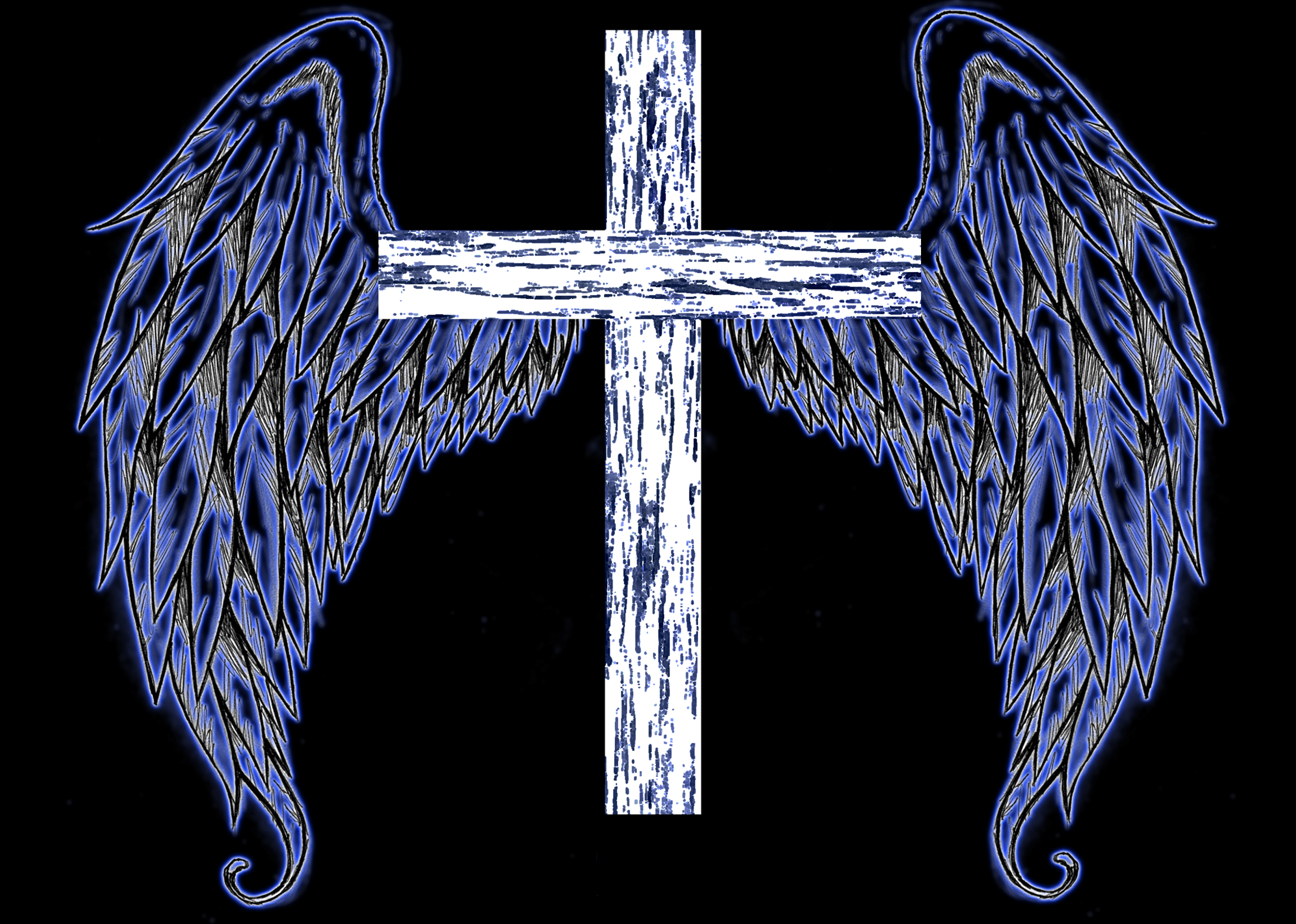 Kanji angel american cross angel cherub angel chest star tattoos