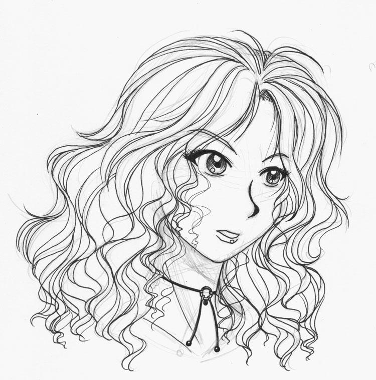 hair anime coloring pages - photo #17